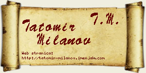 Tatomir Milanov vizit kartica